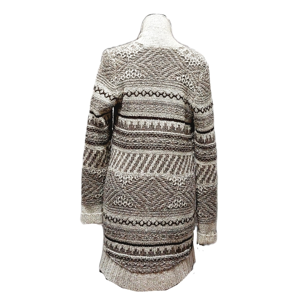 Lucky Brand Womens Open Cardigan Southwestern Long Sleeve Sweater Soft Size M - Picture 8 of 8